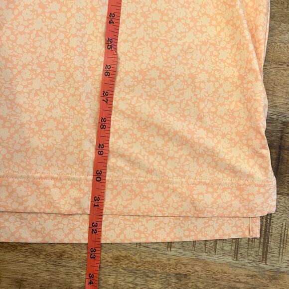 FootJoy Polo Shirt Mens XL Floral Print Golf Performance Stretch Orange Wicking - Picture 10 of 10